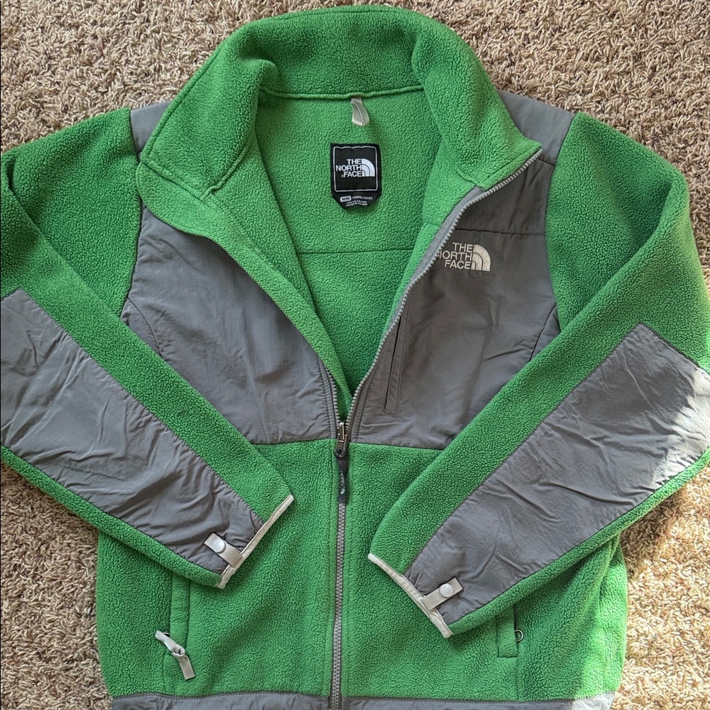 The North Face Vibrant Green and Gray Jacket